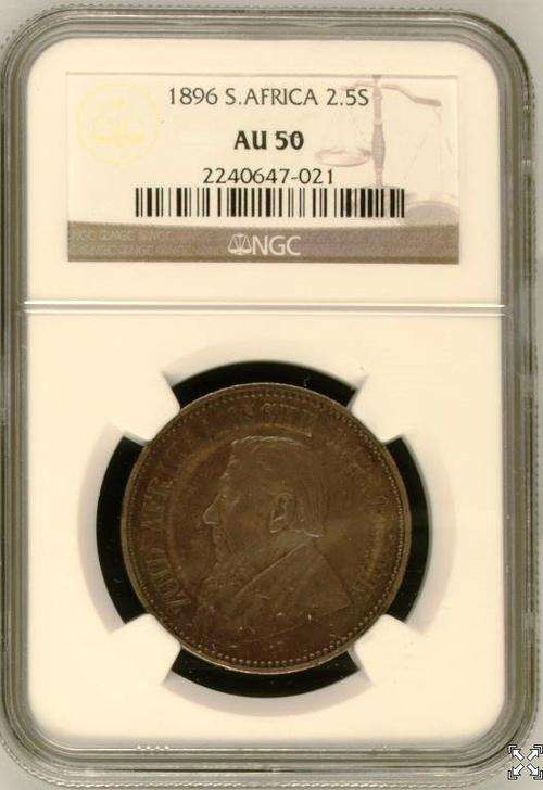 1896 Half crown NGC Graded AU50