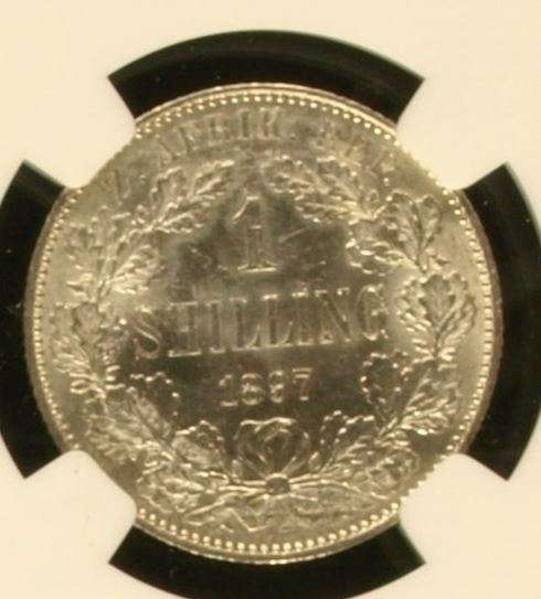 1897 1 Shilling NGC Graded  MS61,Looks Better becoming very difficult to find in mint state