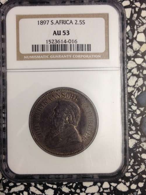 1897 Zar half Crown NGC AU53