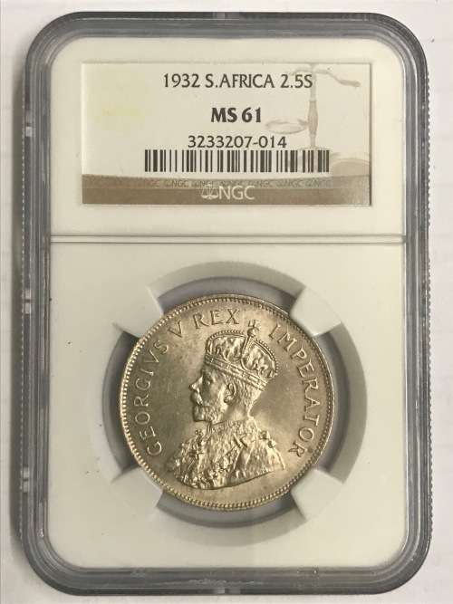 1932 Union Half Crown NGC MS61. Stunning Coin