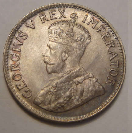 Union of South Africa : Tickey of 1929 (Very High Grade) GEM UNCIRCULATED