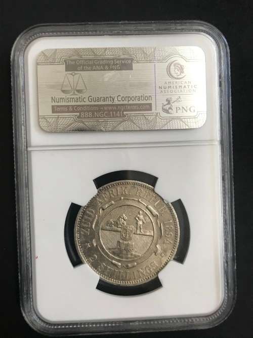 1894 ZAR 2 shilling NGC AU 55 ##very Rare Coin And Grade, Seldom Offered On  a R1 Auction