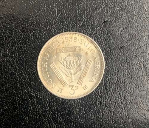 1938 Union Three Pence ( Mint State)