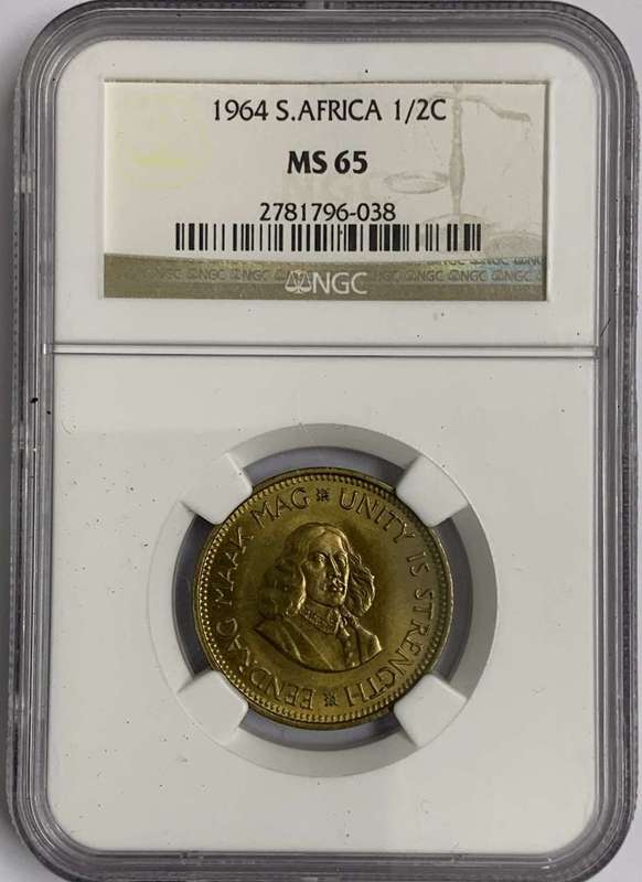 1964 1/2c, NGC graded MS65