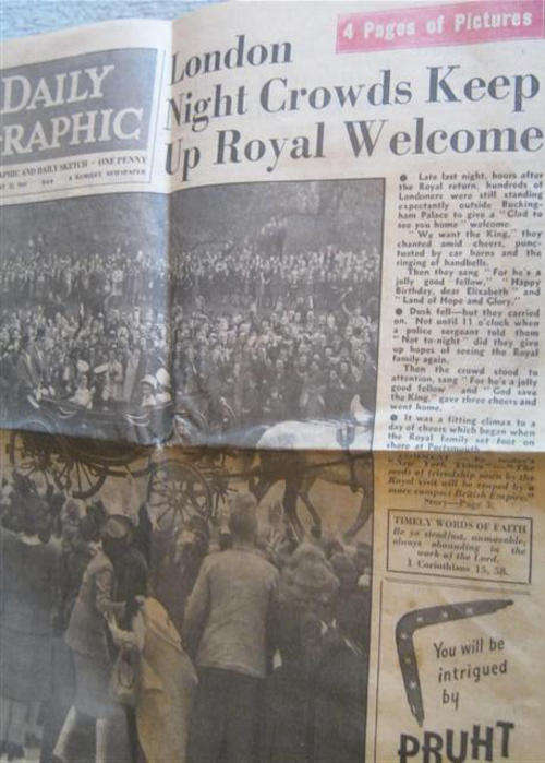 R1.00   DAILY GRAPHIC AND THE BRITISH, WELCOME THE ROYAL FAMILY BACK FROM THEIR TRIP TO SOUTH AFRICA