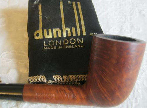 DUNHILL WHITE SPOT, ROOT BRIAR STRAIGHT TOBACCO PIPE, MADE IN LONDON.