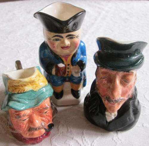 SELECTION OF THREE VINTAGE TOBY JUGS, THE COLONEL, "TOBY" AND GAFFER.