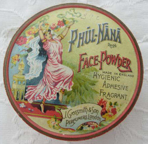 RARE AND HARD TO FIND !! PHUL NANA FACE POWDER by J. GOSSMITH & SONS PERFUMERS, LONDON
