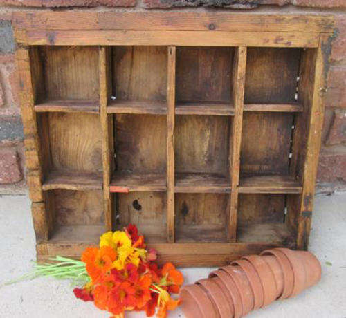 VERY, VERY OLD, OREGON DRAWER WITH SECTIONS, INTERESTING WITH MANY USES !!!