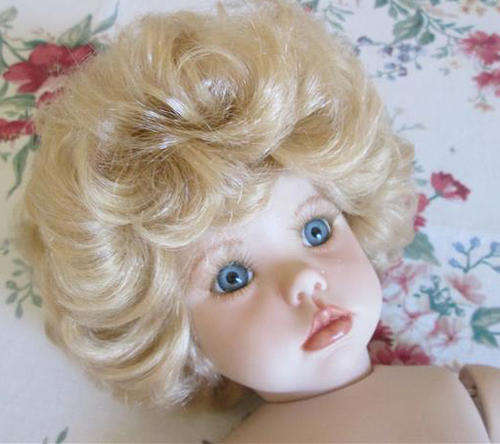 PORCELAIN DOLL UNFINISHED PROJECT, NEEDS RESTRINGING AND CLOTHES.