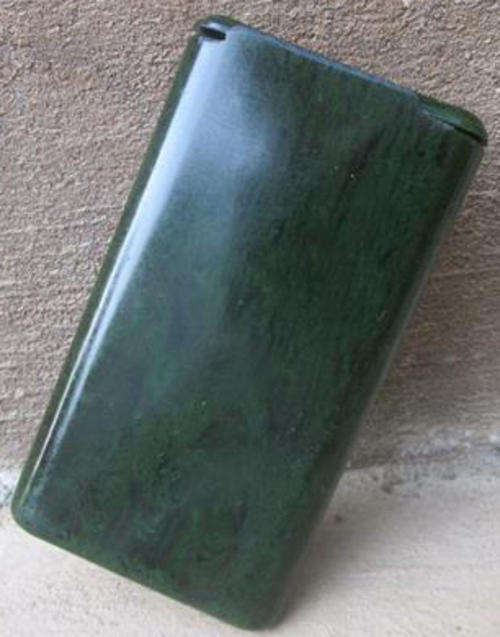BRITISH MADE, VINTAGE DARK GREEN BAKELITE "THE SPRING BOX"  LOADED CIGATETTE CASE