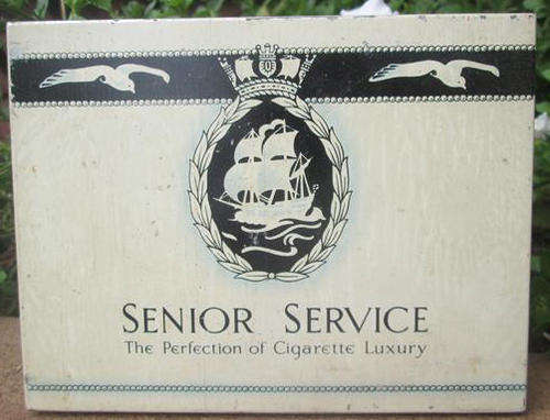 VINTAGE SENIOR SERVICE LUXURY CIGARETTE TIN
