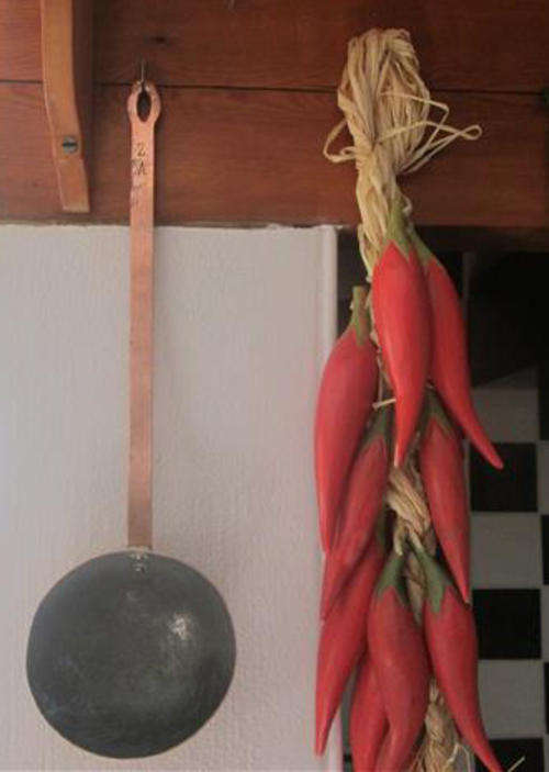 ANTIQUE, EARLY CAPE ?  COPPER SOUP LADLE WITH A LONG HAND FORGED IRON HANDLE