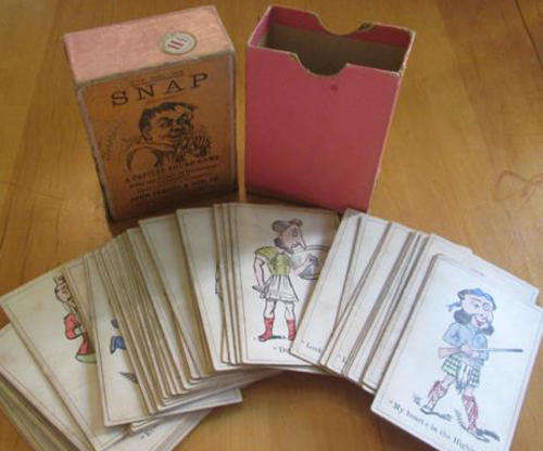 RARE !!!  ANTIQUE LATE VICTORIAN  "'  SNAP  "  PLAYING CARDS