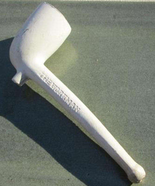 1920s  ? WHITE CLAY WORKMANS SMOKING PIPE, UNUSED CONDITION