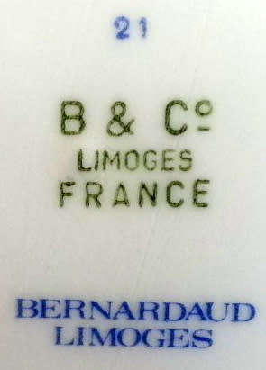 1950s  LIMOGES  HAND PAINTED  PORCELAIN PLATE...L. BERNARDAUD and Co  FOLK SONG DESIGN