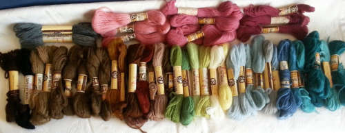 46  X ASSORTED SKEINS OF PENELOPE WOOLEN TAPESTRY THREADS
