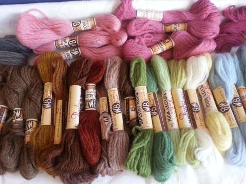 46  X ASSORTED SKEINS OF PENELOPE WOOLEN TAPESTRY THREADS