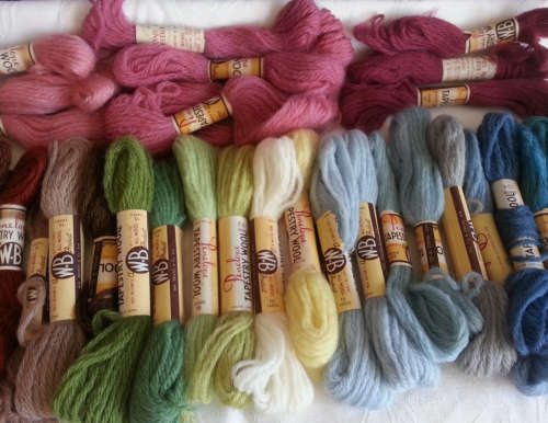 46  X ASSORTED SKEINS OF PENELOPE WOOLEN TAPESTRY THREADS
