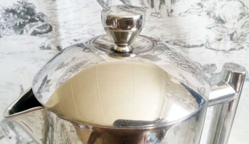 RETRO LOOKING, HEAVY QUALITY,  STAINLESS STEEL COFFEE PLUNGER, WOOLWORTHS.....
