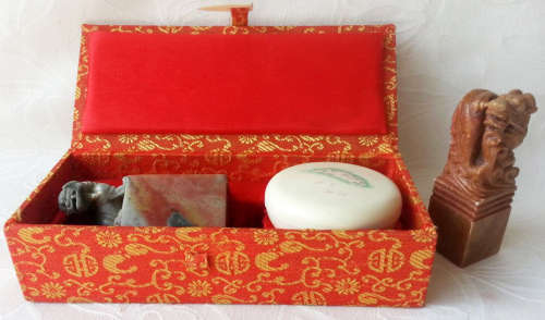 VINTAGE CHINESE, HAND CARVED SOAPSTONE  SEALS