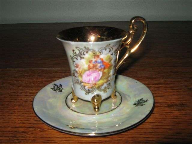 BAVARIA   HAND DECORATED VINTAGE COFFEE CUP AND SAUCER