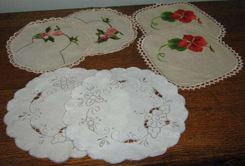 GREAT SELECTION OF HAND EMBROIDERY AND CROCHET WORK