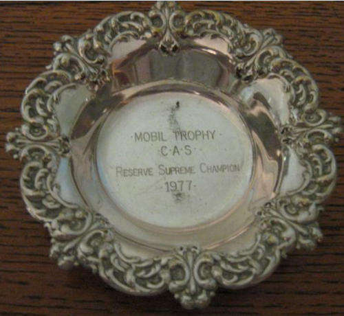 R1.00 SMALL SILVER PLATE SWEETIE DISH GIVEN AS A TROPHY, CONDITION GOOD