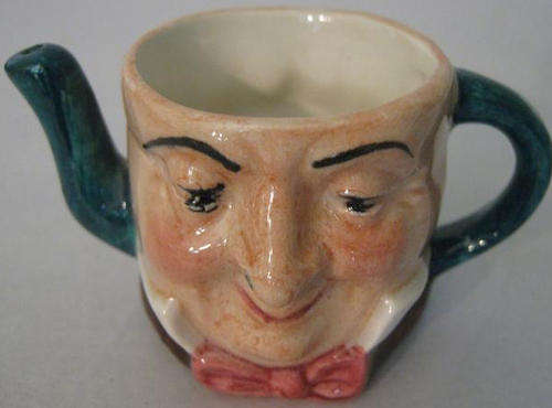 VINTAGE, MINIATURE, ARTONE ENGLAND, HAND PAINTED TOBY JUG,