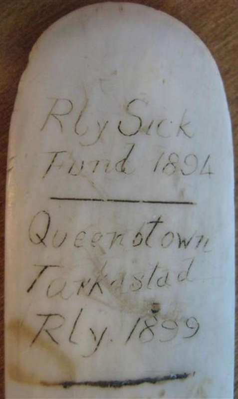 PERFECT RLY SICK FUND 1894, IVORY " TAB " COULD THIS HAVE HAD SOMETHING TO DO WITH THE BOER WAR ????