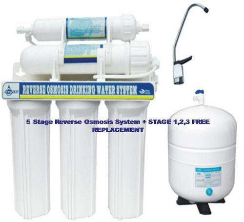 5 Stage Reverse Osmosis WITH Stage 1,2,3 FREE REPLACEMENTS