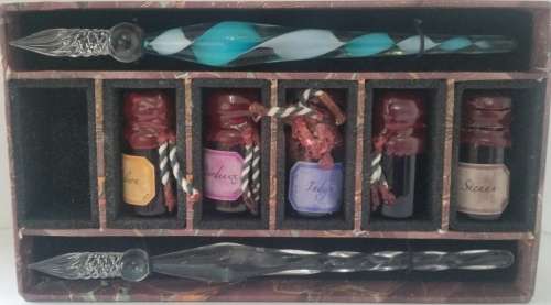 Palette for Pens 2 Glass Pen and Ink Set