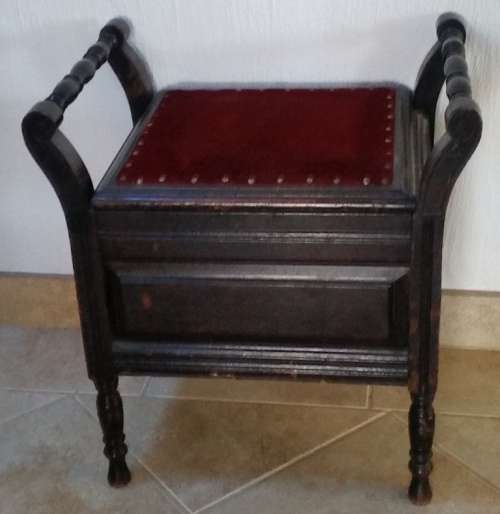 Antique Eastlake Chamber Pot Wooden Chair Vintage Commode Potty Toilet