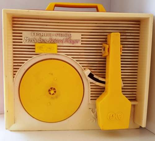 Vintage Fisher Price Music Box Record Player 5 records