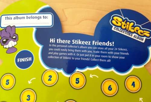 STIKEEZ COLLECTORS ALBUM WITH 24 COLLECTIBLE STIKEEZ