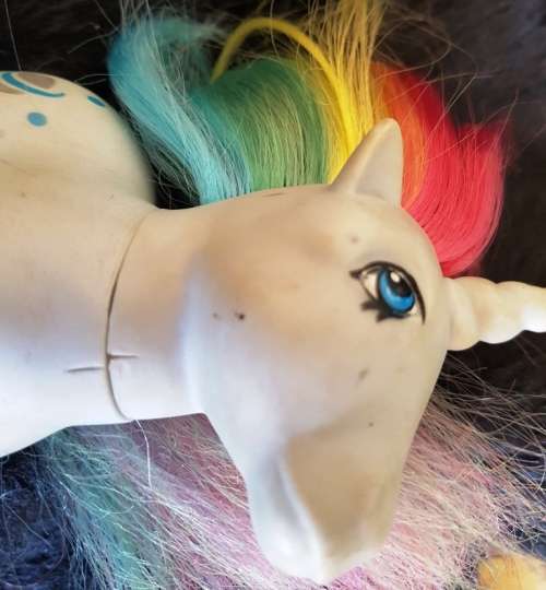 My Little Pony  G1 Italian Alternate Pose Moonstone Stamped Italy