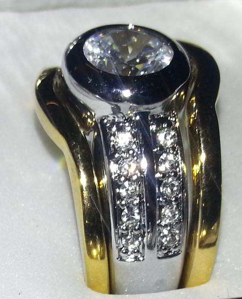 9K Gold Filled CZ Ring Sets