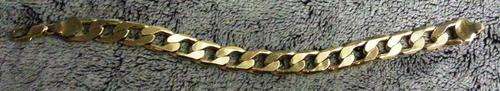FIGARO BRACELET PLATED IN 9ct GOLD - 11mm x 220mm