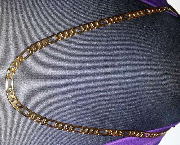 FIGARO NECKLACE PLATED IN 9ct GOLD - 5mm x 600mm