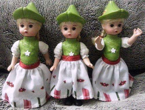BID IS FOR ALL 3 DOLLS- THEIR EYES OPEN AND CLOSE