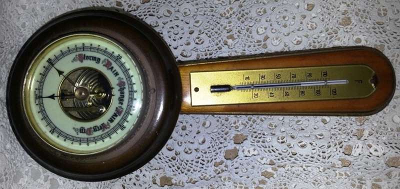MADE IN WESTERN GERMANY VINTAGE BAROMETER WITH THERMOMETER