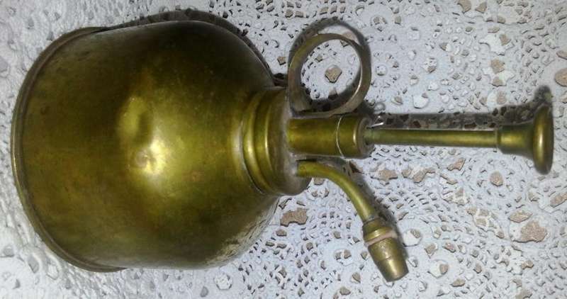 Vintage Brass Pump Style Oil Can