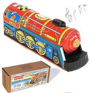 Whistling Wind Up Express Tin Train 1960