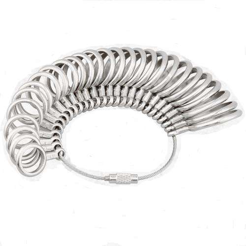 Metal Finger Ring Sizer Gauge Jewelry Size Sizing Tool