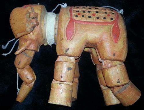 COLLECTIBLE WOODEN ELEPENT PUPPET