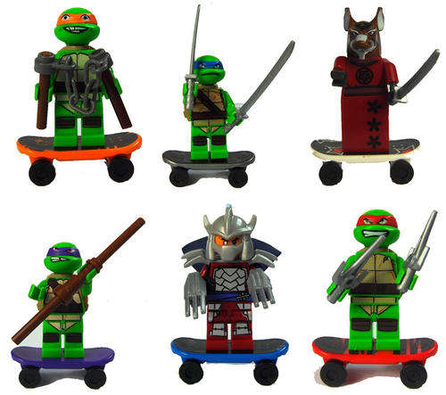 Lego Compatible  6 x Minifigures Teenage Mutant  Ninja Turtles