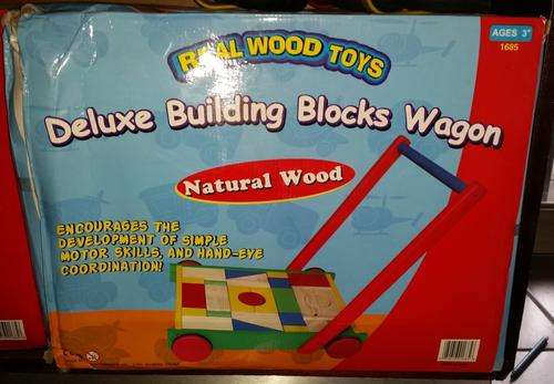 WOODEN WAGON WITH BLOCKS