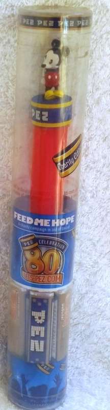 Hard to FIND and a must have for the PEZ COLLECTORCharity Edition 80th Anniversary Mickey Pez In Tub