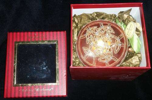 Waterford Holiday Heirlooms Christmas Ornament Majestic Scroll Ball In Box