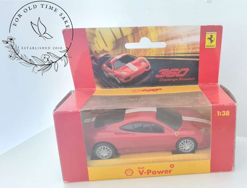Shell Ferrari 360 Challenge Stradale model car in box - scale 1/38